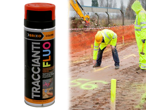 SPRAY BRIXO COLORS TRACCIANTE FLUO GIALL (cartone 6 PZ)