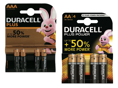 PILE DURACELL PLUS POWER BL.4 PZ. MN1500 (cartone 20 BL)