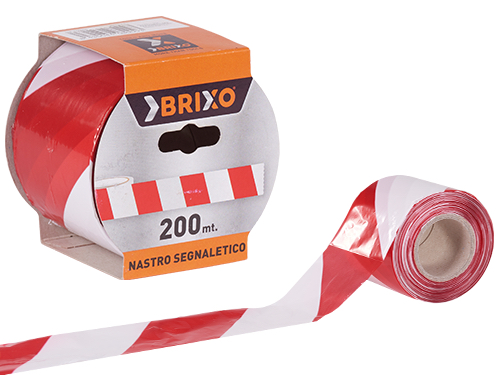 NASTRI SEGNALETICI BRIXO LD BIANCO/ROSSO (cartone 12 PZ)