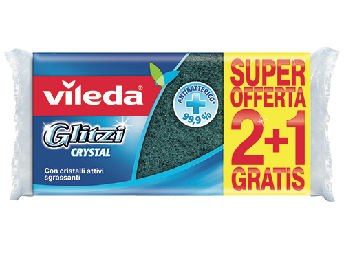 VILEDA GLITZI FIBRA VERDE 2+1    -169100 (cartone 30 PZ)