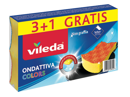 VILEDA ONDATTIVA COLORS 3+1 (cartone 16 PZ)