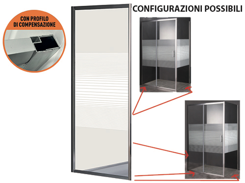 PARETE DOCCIA BRIXO ANATRA 70X185H