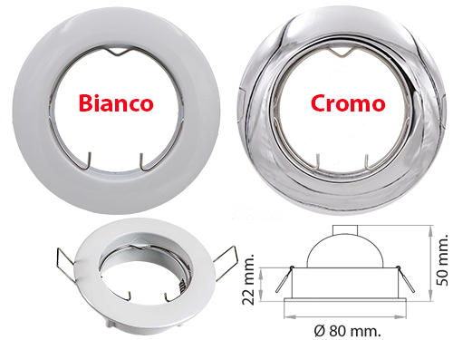 FARETTI INCASSO ORIENTAB.-DIKOR230/CR/SL