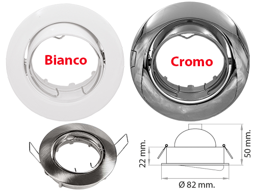 FARETTI INCASSO ORIENTAB.-DIKOR230/BI/SL