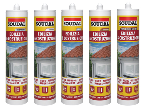 SILICONI SOUDAL EDILIZIA BIA. 300 ML (cartone 12 PZ)