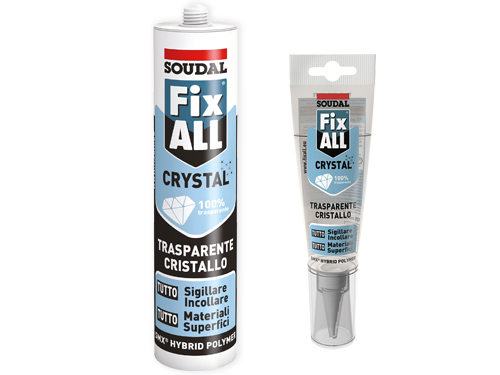 SIGILLANTI SOUDAL FIX ALL CRYSTAL 125ML (cartone 12 PZ)