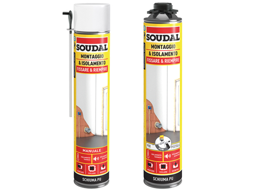 SCHIUME SOUDAL PU MANUALE  750 ML (cartone 12 PZ)