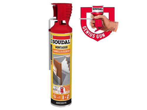 SCHIUME SOUDAL PU PANNELLI GENIUSGUN 600 (cartone 12 PZ)