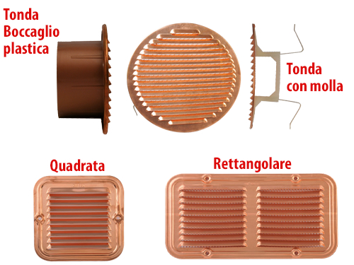 GRIGLIE AERAZIONE RAME D.80    -GR08P-01