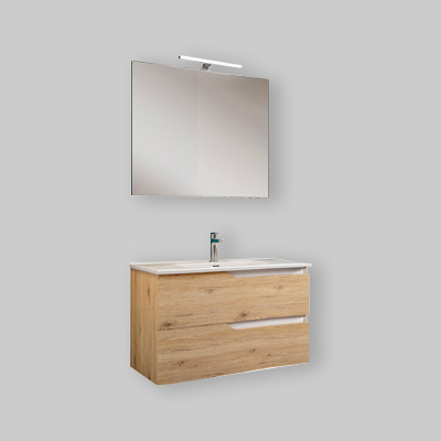 MOBILE DA BAGNO GRACE2 Base 80 Quercia Naturale/ Bianco Lucido