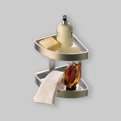 ANGOLIERA DOCCIA CADDY 2 RIPIANI Acciaio cromato