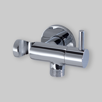 DUPLEX TONDO CON PRESA ACQUA E RUBINETTO 1/2"-1/2"