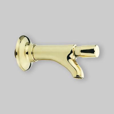 RUBINETTO A PULSANTE SEMPLICE OTTONE GIALLO 1/2"