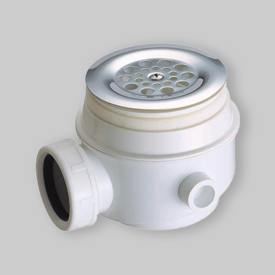 SIFONE PER PIATTO DOCCIA FORO Ø 50-60 CON TAPPO INOX 1"1/2