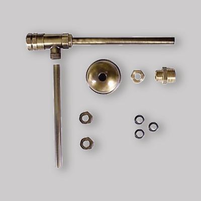 RUBINETTO PER CASSETTA WC DOPPIA CANNETTA BRONZATO 3/8 x 10