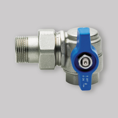 VALVOLA A SQUADRA PER COLLETTORI CON PRESA FRONTALE SX 1"