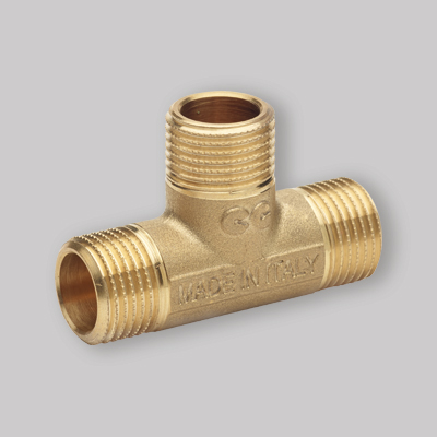 RACCORDO A TEE MASCHIO OTTONE GIALLO 1"