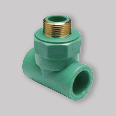 RACCORDO TEE FILETTATO MASCHIO IN PPR VERDE PN 25 3/4" x Ø 25