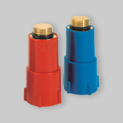 TAPPO PROVA IMPIANTI CON FILETTO IN OTTONE 1/2" Blu