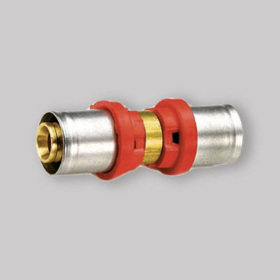 RACCORDO DIRITTO DOPPIO RIDOTTO A PRESSARE TIEMME 32 X 16