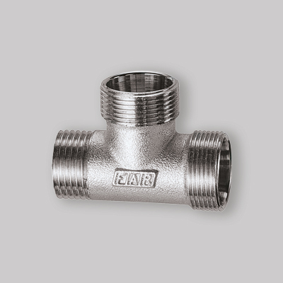 RACCORDO A TEE MASCHIO CON 2 MONOCONI CROMATO FAR 1/2"