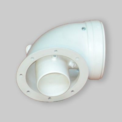 CURVA COASSIALE 90° PER TERMINALE 60/100