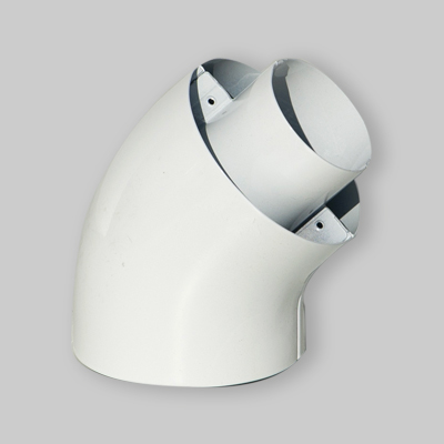 CURVA ALLUMINIO PER KIT COASSIALE 45° Ø 60/100