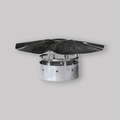 TERMINALE A TETTO Ø 80 Inox