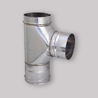 RACCORDO INOX A TEE 90° M/M/F Ø 110