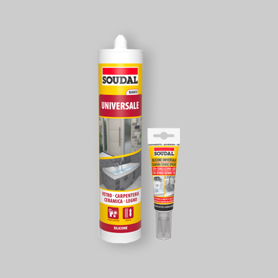 SILICONE ACETICO UNIVERSALE SOUDAL 280 ml - Bianco