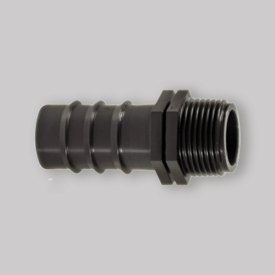 RACCORDO MASCHIO PORTAGOMMA TUBI IN PE Ø 25 x 3/4"