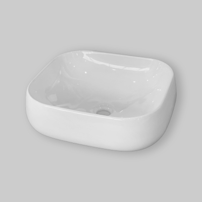 LAVABO FREE-STANDING DA APPOGGIO IN CERAMICA SPR "OVAL 45" 45 x 45 x 14,5 cm