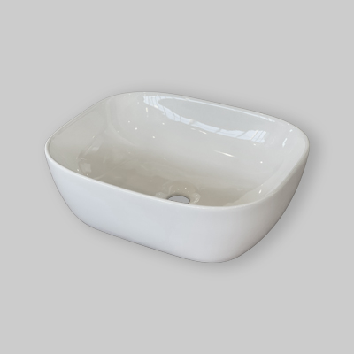 LAVABO FREE-STANDING DA APPOGGIO IN CERAMICA SPR "OVAL 50" 48,5 x 40 x 14,5 cm