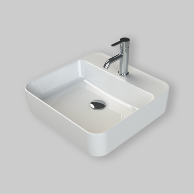 LAVABO DA APPOGGIO QUADRATO CPR "SERIE ONE" 48 x 48 cm