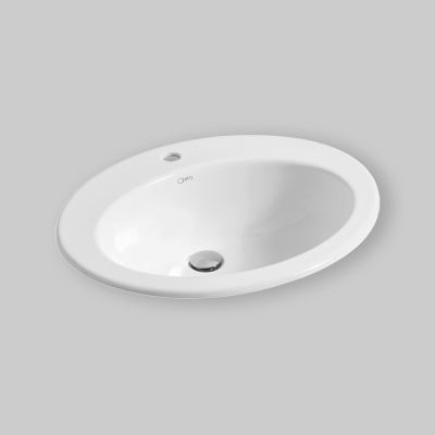 LAVABO DA INCASSO SOPRAPIANO "DECOR 62" CPR 62 x 52 cm