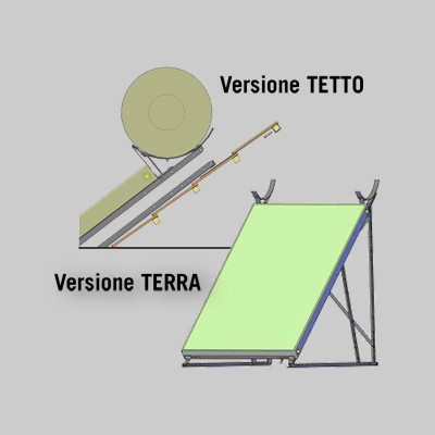 STRUTTURA DI SUPPORTO PER PANNELLO SOLARE "FORWARD" Montaggio a Tetto