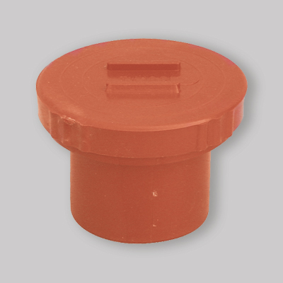 TAPPO A VITE CON GUARNIZIONE IN PVC ARANCIO Ø 160