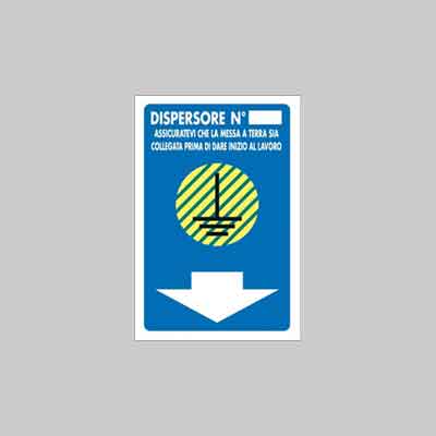 CARTELLO ''DISPERSORE N°'' cm 20x30 (cartone 10 pz)