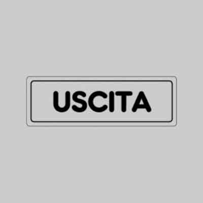 ETICHETTA ''USCITA'' cm 15x5 (cartone 10 pz)