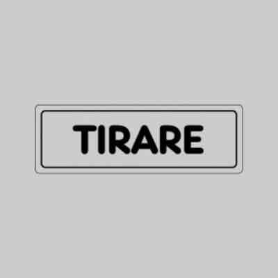 ETICHETTA ''TIRARE'' cm 15x5 (cartone 10 pz)