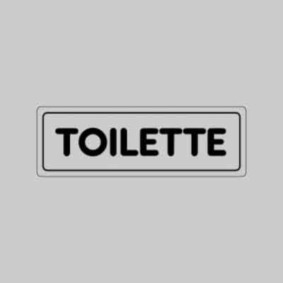 ETICHETTA ''TOILETTE'' cm 15x5 (cartone 10 pz)