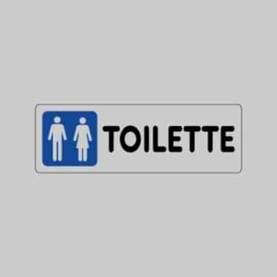 ETICHETTA ''TOILETTE UOMINI/DONNE'' cm 15x5 (cartone 10 pz)