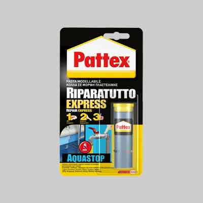 ADESIVO EPOSSIDICO 'RIPARATUTTO EXPRESS AQUASTOP' PATTEX gr 48