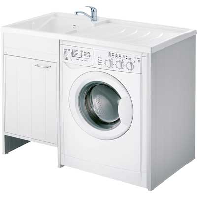 MOBILE COPRILAVATRICE 1 ANTA 'JUNIOR' Per montaggio lavatrice a Dx - cm 109x60x89h