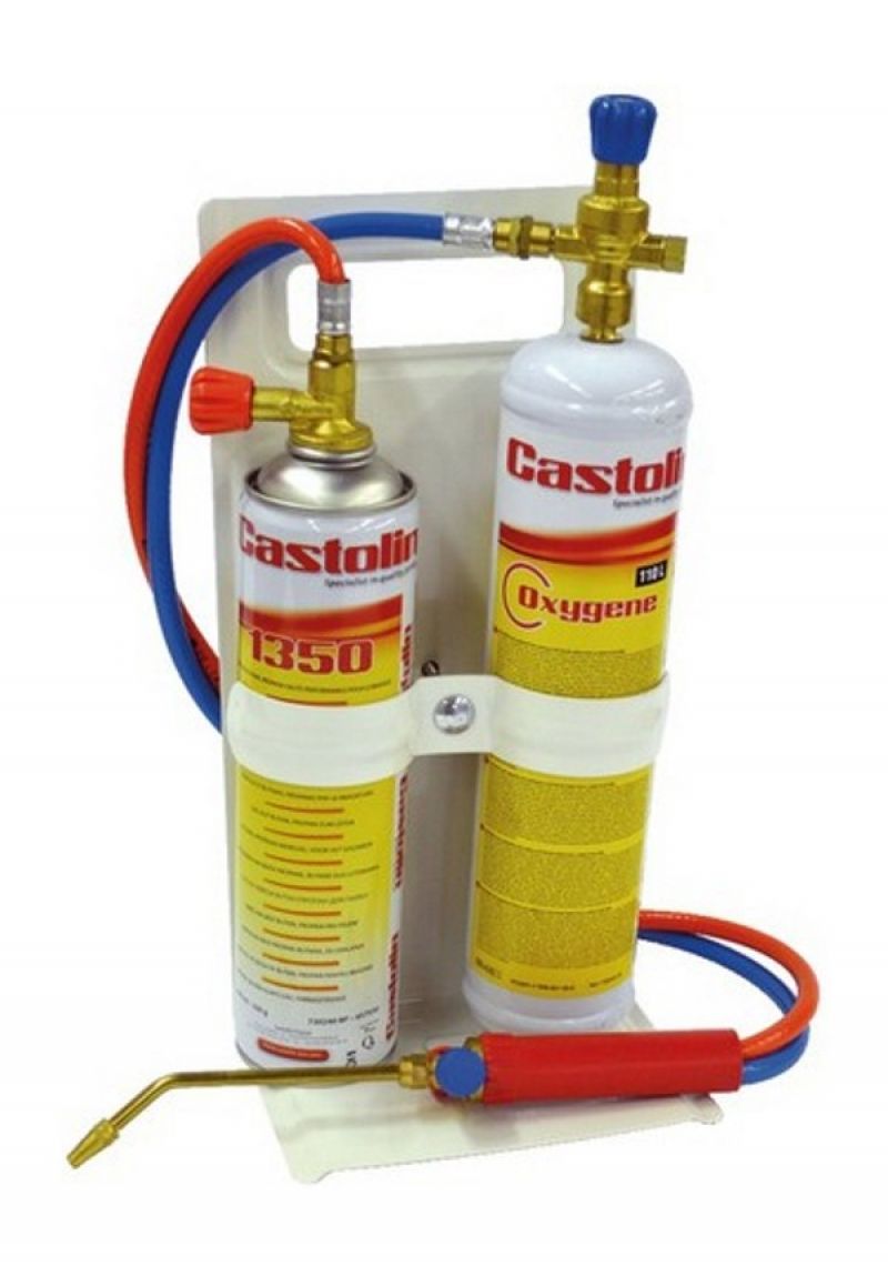 Castolin Kit saldatura saldatore ossigeno-gas + bombole 3000° Mod. FLEX 2000