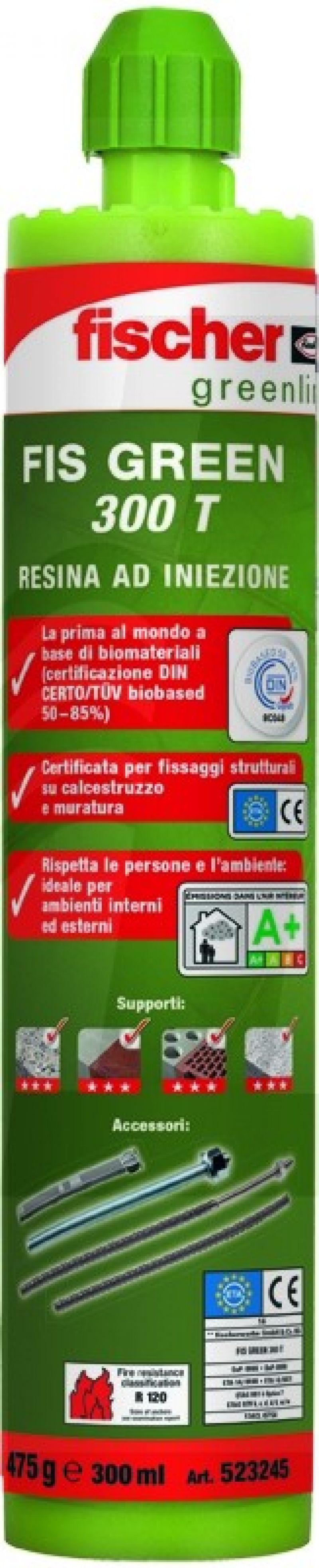 RESINA STRUTTURALE AD INIEZIONE A BASE DI BIOMATERIALI 475 gr (cf. 8 NR)