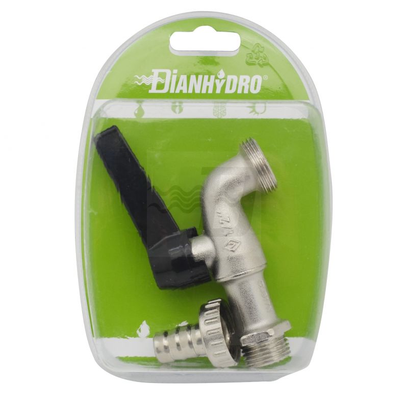 RUBINETTO A SFERA CON PORTAGOMMA BLISTER 3/4 DN 14 PN 16