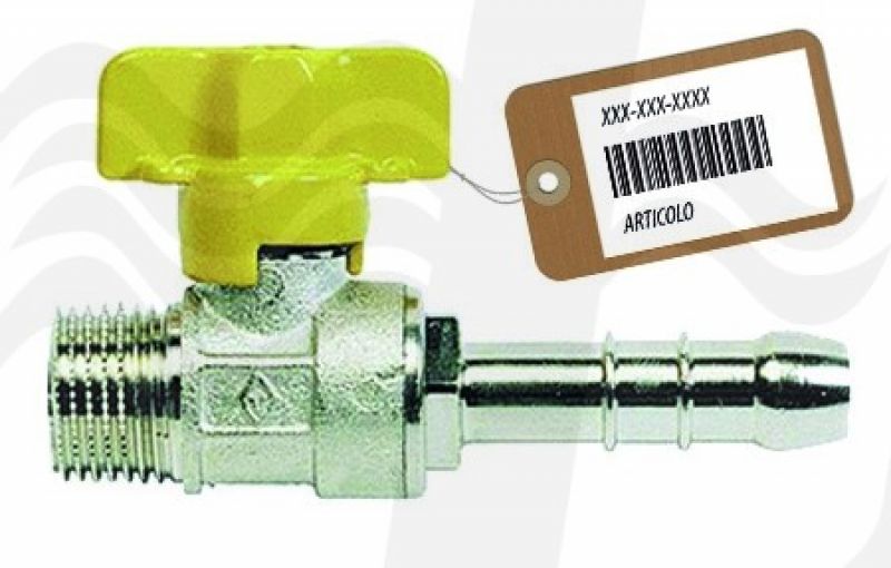 RUBINETTO A SFERA GAS CON PORTAGOMMA M F-BRICO 1/2 x 0,9 Gpl